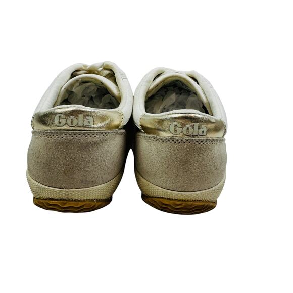 Gola Classics Metallic Gold Badminton Low Profile Sneakers Women's Size 10 - Picture 4 of 10
